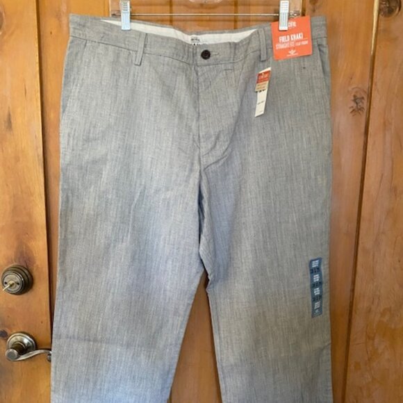 NEW Men Dockers Field Khaki Straight Fit 100% Cotton (Gray) 38x29 - Picture 1 of 11